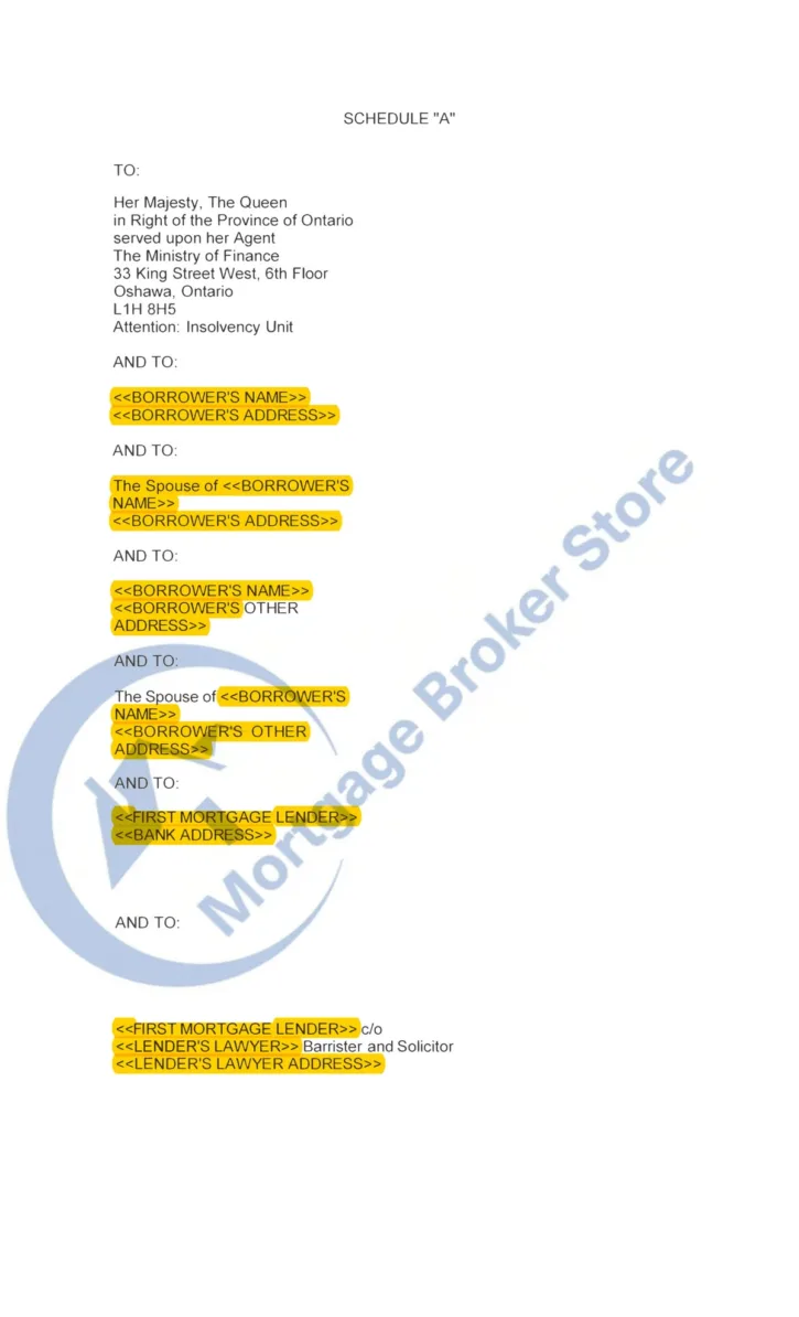 Ontario Notice of Sale Example 1 - page 3 thumbnail